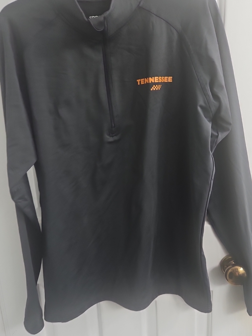 Sport-Tek Tennessee Black Quarter-Zip Pullover with Orange Logo